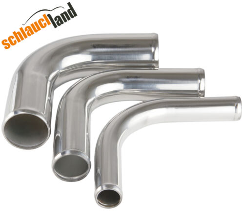 90° ALUBOGEN ROHRBOGEN Alu Rohr Adapter Silikonschlauch poliert Winkel Motor LLK - Bild 4 von 9