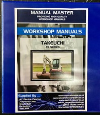 Takeuchi,TB125,135,145 Workshop Manual Fully Printed,Free Postage