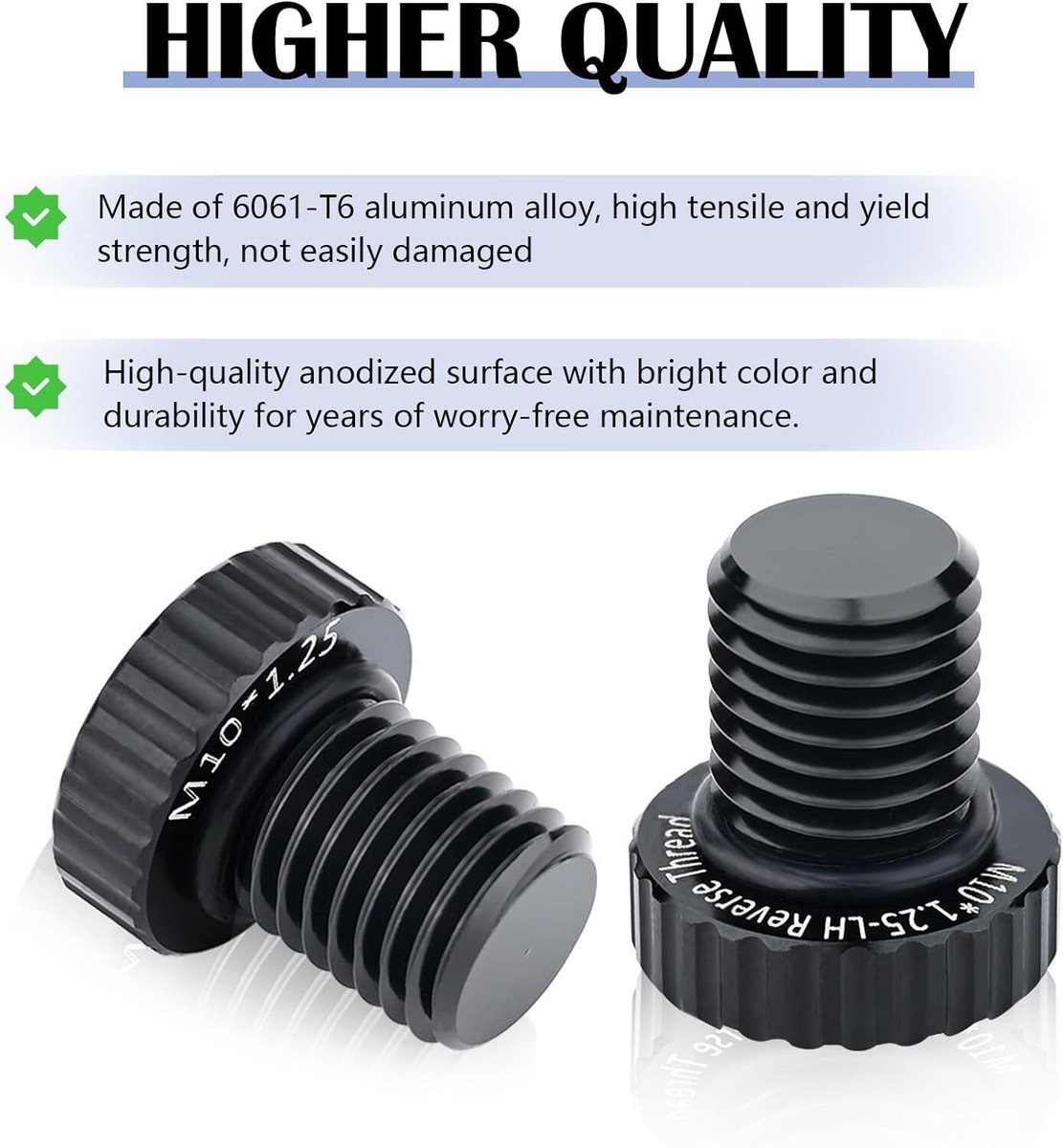 Exterior Mirrors For Mazda 2 M10x1.25 CNC Mirror Hole Block Off Plugs For Motorcycles – 2 Pack, Aluminum, Anodized Finish Mirror Hole For Motorcycle - Foto 7