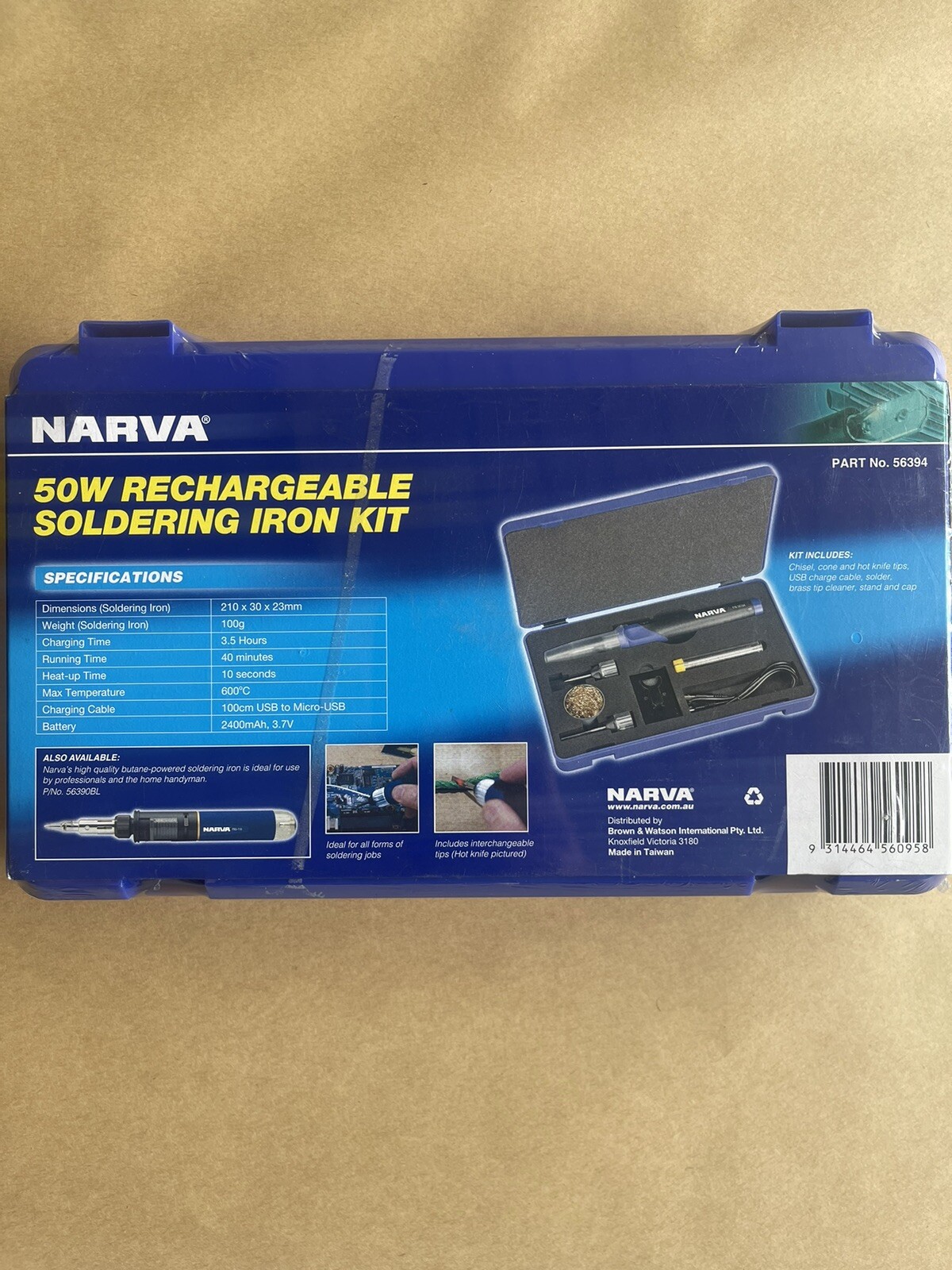 NARVA 50w Rechargeable Soldering Iron Kit 56394 for sale online eBay