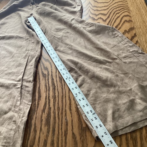 Pantaloni Shein Frenchy Miscela di lino gambe larghe pull on marrone grande nuovi con etichette - Foto 10 di 11