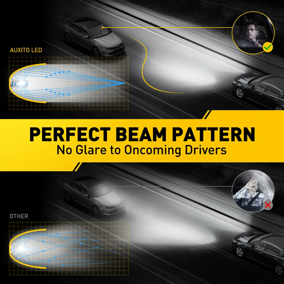 9005 LED Headlight Super Bulb Bright White 6500K 30000LM High/Low Beam 1-10Set - Image 3 of 4