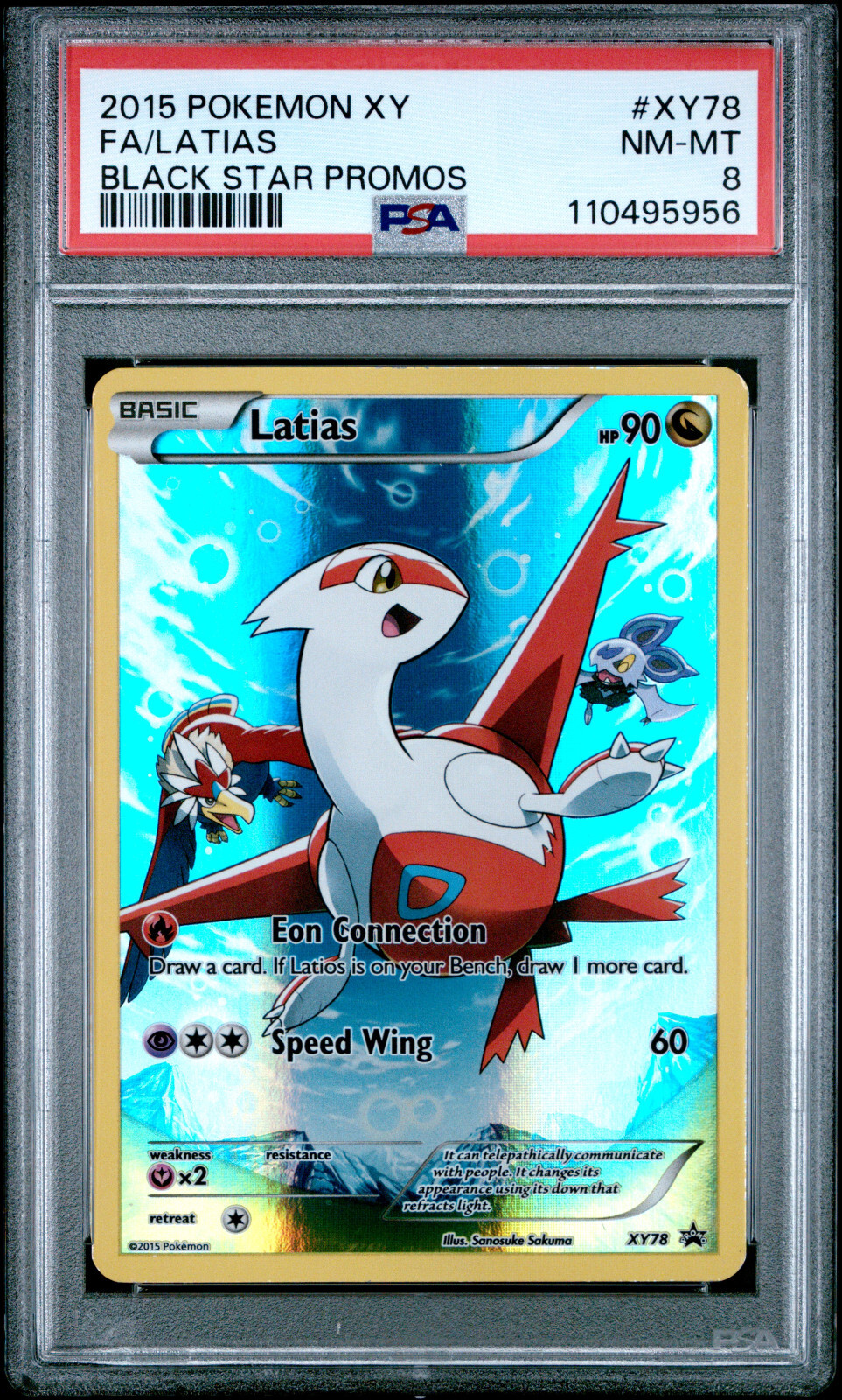 2015 POKEMON XY BLACK STAR PROMO LATIAS #XY78 HOLO PSA 8 NM #110495956