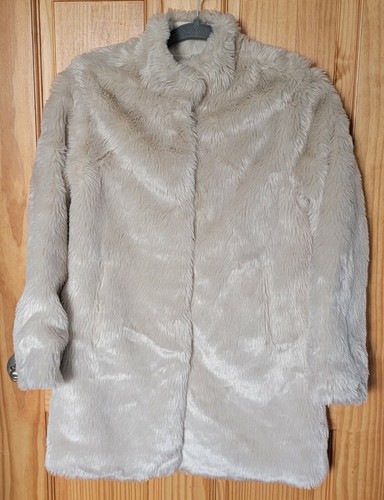 Tommy Hilfiger Girls Faux Fur Off White/Cream Size Large (12-14) Coat - Picture 5 of 9