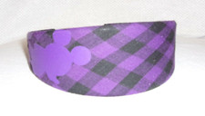 Disney Minnie Mouse Girls Purple  Black Plaid Headband Minnie Silhouette New