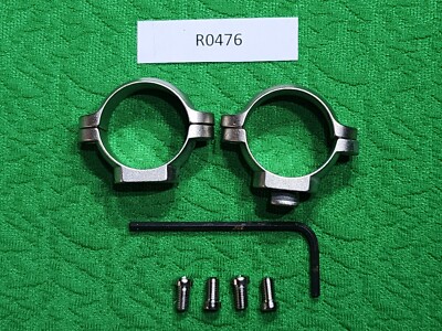 R0476 Leupold Model 45269 1 inch Low Silver STD Scope Rings NOS