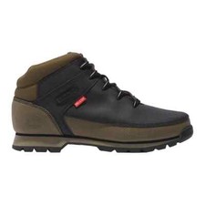 Image of MENS TIMBERLAND EURO SPRINT MID HIKER BOOTS - UK SIZE 9.5 - BLACK/GREEN - NEW.