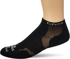 Thorlos Experia 239336 Unisex Adult Cushion Running Low Cut Socks Black Size XS
