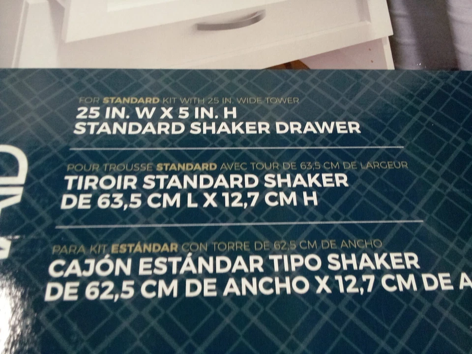 ClosetMaid Style + Cajón agitador torre 5" x 25" - Blanco, 1872 Foto 4 de 4