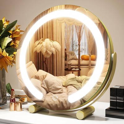 12 Inch Makeup Mirror with Lights, Large Lighted Vanity Mirror, Light Up Mirror