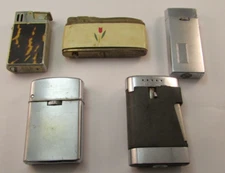Lot of 5 Vintage Lighters Scripto Flamex Fleetwood Ronson Comet ALPCO Sarome