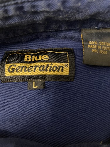 Mens Royal Blue Shirt Blue Generation Captain Morgan’s Parrot Bay SZ L - Picture 8 of 9
