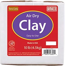 AMACO Air Dry Clay, Terra Cotta, 10 lbs, Brown