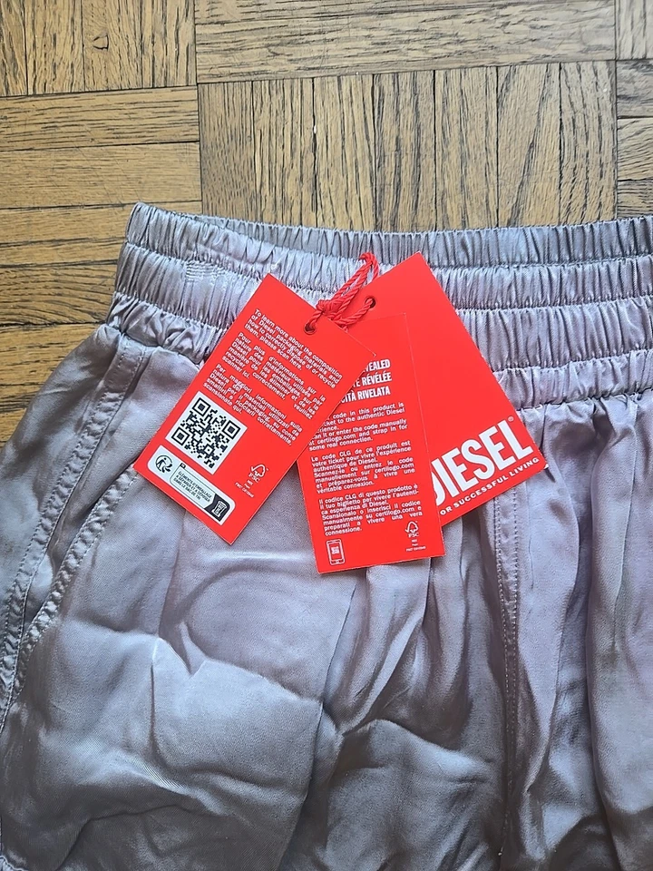 Pantalones de chándal Diesel P-Mirow N-1 satinados cargo talla IT 40 EE. UU. pequeños/4 precio de venta sugerido por el fabricante $475 nuevos con etiquetas Foto 3 de 4