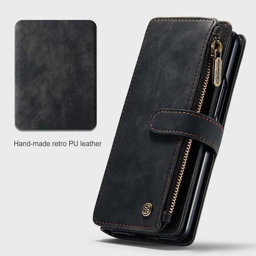 Magnetic Zipper Wallet Stand Case w/Strap Fr Samsung Galaxy Z Fold 6 / 5 / 4 / 3 - Picture 39 of 40