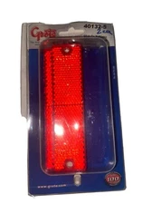 Grote 40132-5 Red Mini Stick-On / Screw-Mount Rectangular Reflectors Pair Pack