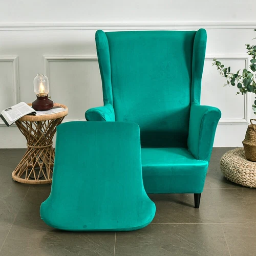 2-Piece Set Wing Back Chair Covers Stretch Wing Chair Slipcovers Armchair Covers - Bild 99 von 109