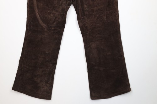 Vtg 90s Calvin Klein Mens 32x28 Faded Spell Out Flared Wide Leg Corduroy Pants - Picture 11 of 11