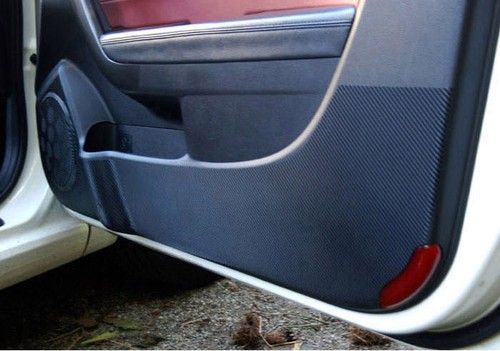 Carbon Black Style Real 4D Door Scratch Protect Cover 4p For Hyundai Terracan - Picture 4 of 5
