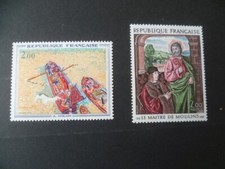 TIMBRE FRANCE  1972  OEUVRES  D'ARTS N° 1732 / 1733  neuf **