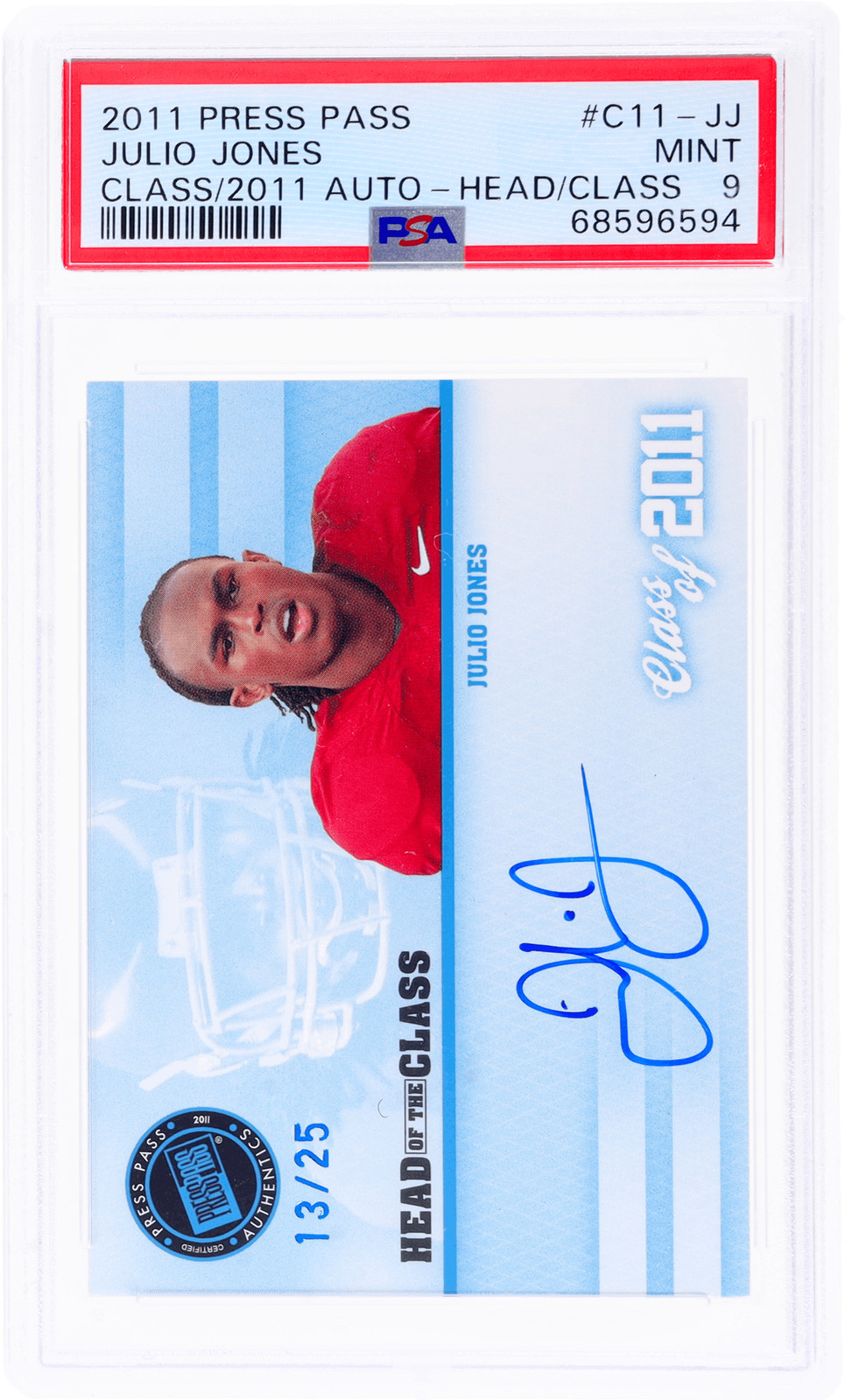 Julio Jones Press Pass Class of 2011 Autographs #C11JJ Head of Class