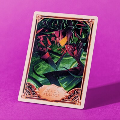 【2nd】Hazbinhotel Alastor Foil Hazbin Hotel Trading Card FOIL DEMON ALASTOR Promo IN HAND
