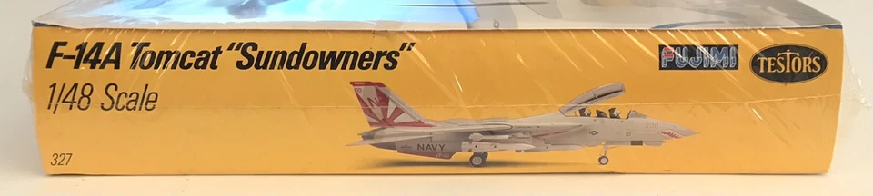Fugimi Testors 1/48 F-14A Tomcat Sundowners Plastic Model Kit 327 SEALED 1990 - Image 3 of 4