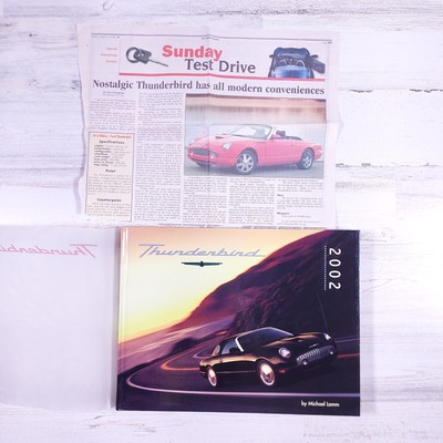 Thunderbird 2002 by Michael Lamm Hardcover Ford T-Bird + Newspaper Article 2002