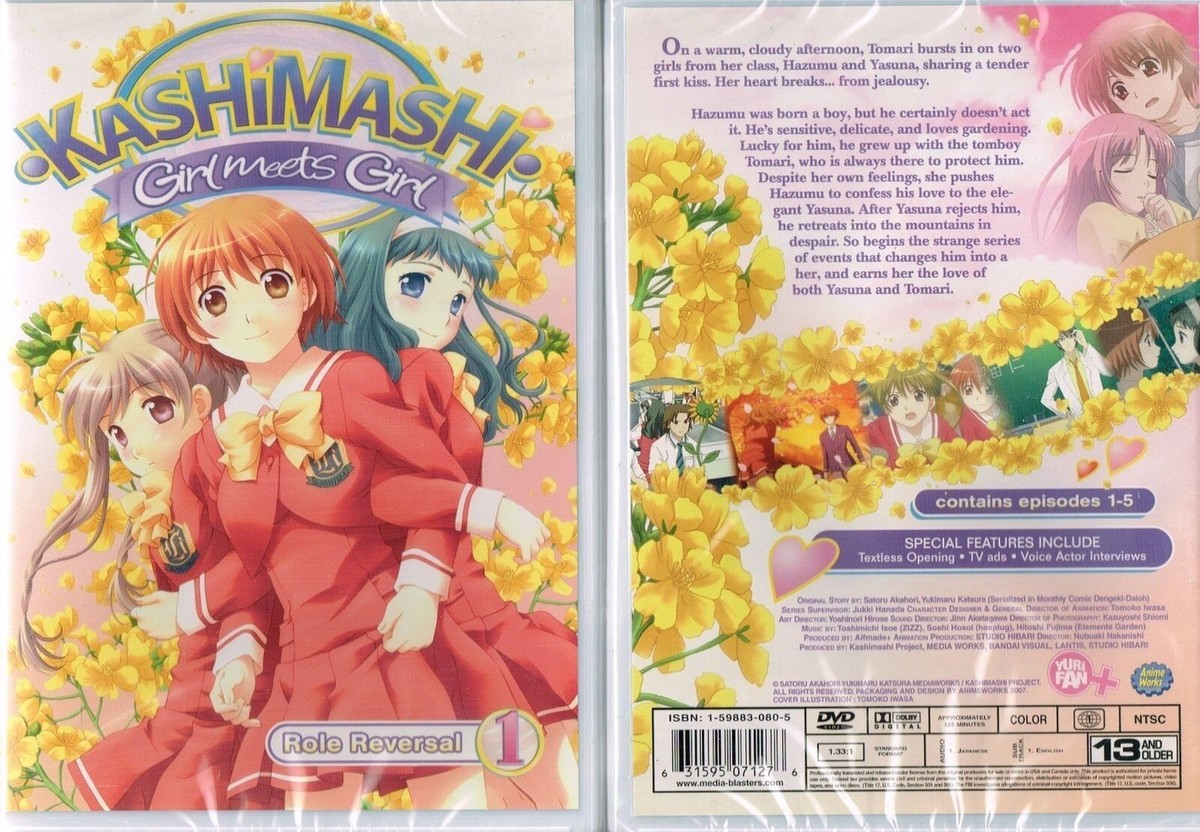 KashiMashi Girls Meets Girl Anime 3 DVD Set Vol 1 2 3 New Complete