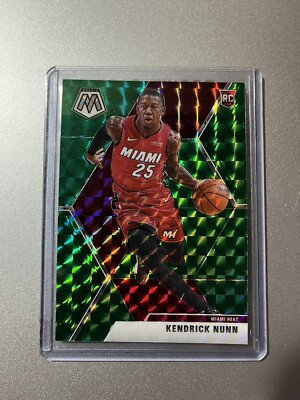 Kendrick Nunn Miami Heat Panini Mosaic NBA 19-20 GREEN MOSAIC PARALLEL ROOKIE