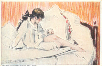 Pencil drawing after an original by Wera v. Bartels artist postcard