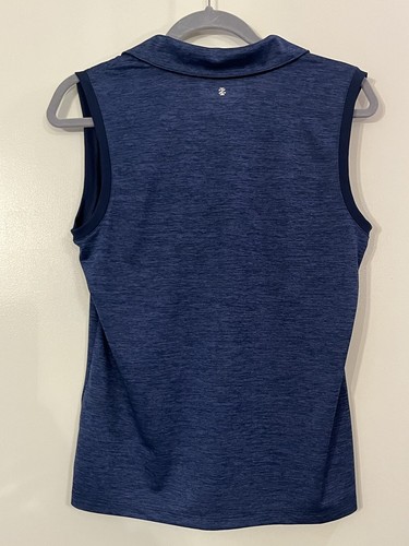 Nueva con etiquetas Camisa de Golf Izod Golf Talla M Cuello Medio Manga Corta Brezo Top Azul - Imagen 3 de 8