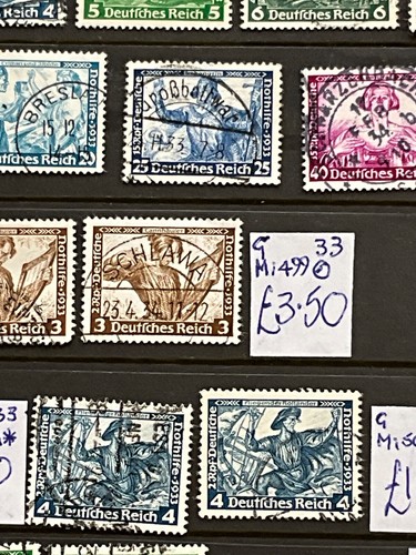 Deutsches Reich Stamps Mi500-05, Mi499-507, Mi499, Mi500A, Mi501, Mi502A, Mi502B - Picture 18 of 23