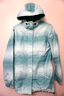 Helly Hansen Rain Shell Jacket Windbreaker Womens Size Small Green Hiking Run