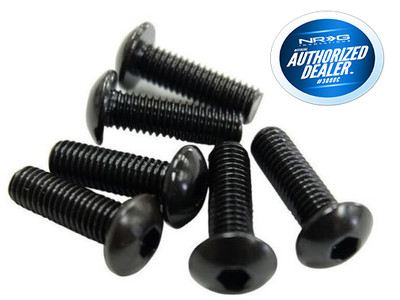 NRG Steering Wheel Screw Kit 6 piece Black SWS-100BK