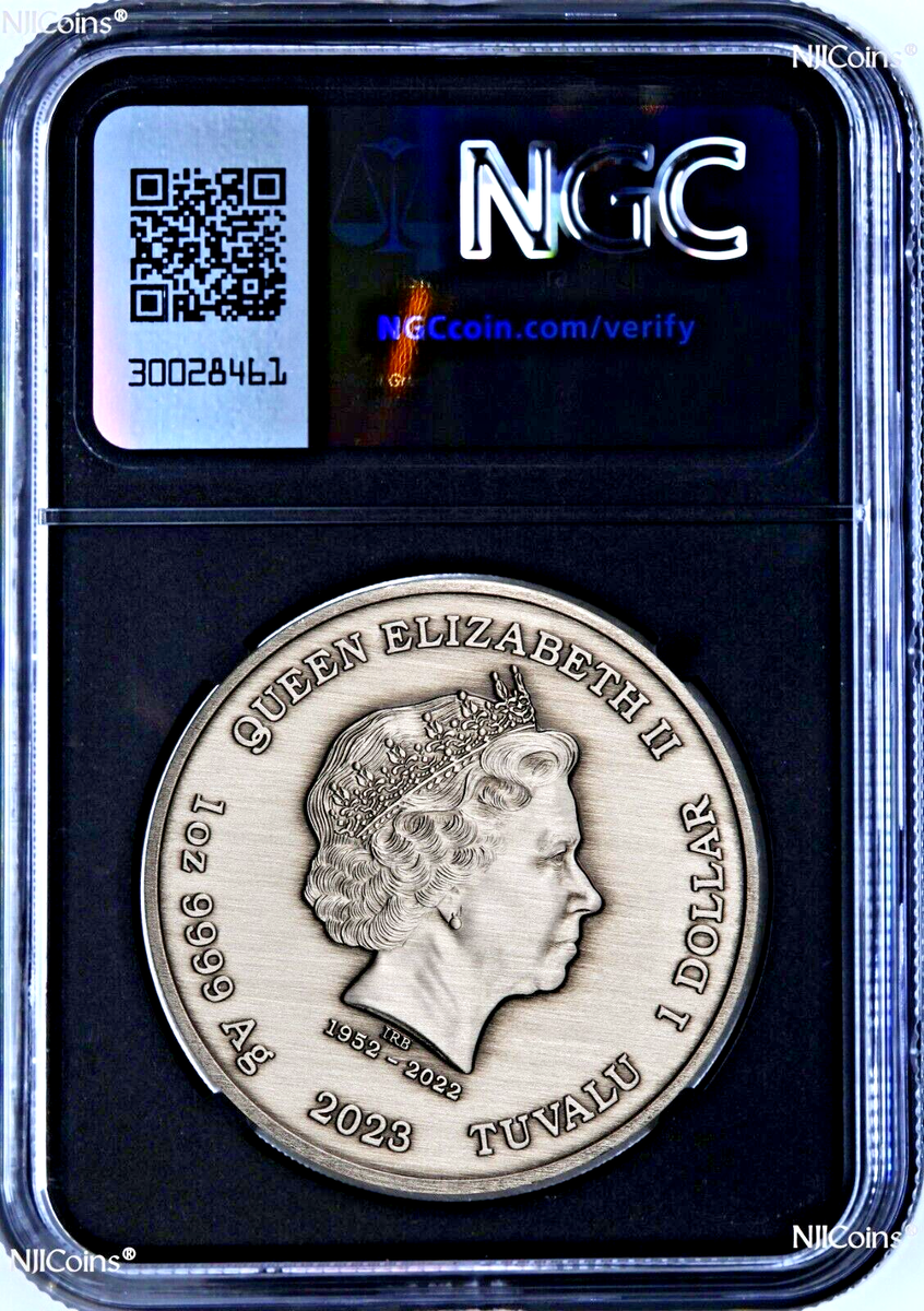 2023 Royal Casino CHIP Antiqued SILVER $1 1oz COIN NGC MS70 James