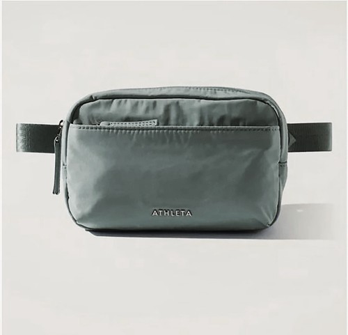 Athleta- All About Crossbody Belt Bag- Rare Dusty Blue-Green Color- NWT