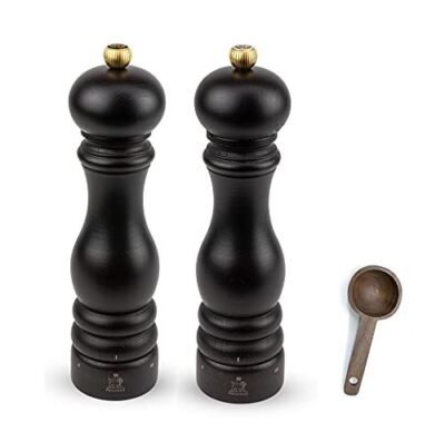 Peugeot Paris u'Select Salt & Pepper Mill Gift Set, Chocolate - With Wooden Spic