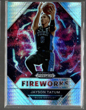 2021-22 Prizm Draft Picks Fireworks Prizms Hyper #19 Jayson Tatum