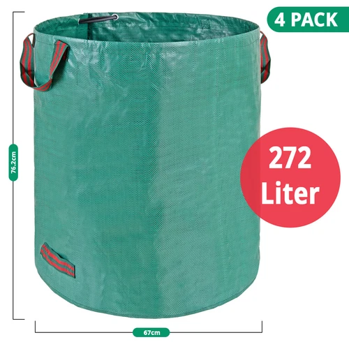 4x Gartensack Laubsack Gartenabfallsack Gartentasche Rasensack 4 x 272 Liter XXL - Bild 3 von 8