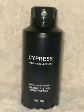 Bath  Body Works CYPRESS Men's Collection Deodorizing Body Spray 3.7 oz New HTF