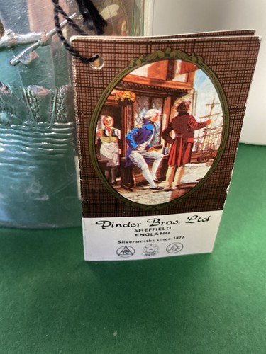 Pinder Brothers Vintage 6 oz Pewter Hip flask, Fly Fishing Scene Engraved B.C.K - Picture 3 of 13