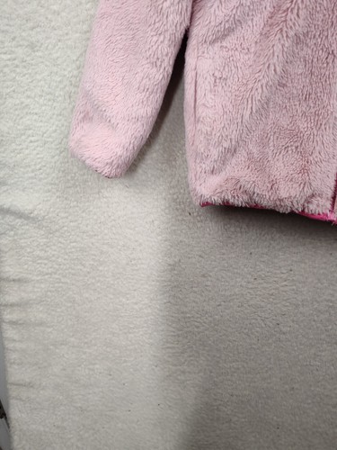 Eddie Bauer Girls Jacket Small Pink Fleece Long Sleeve Hooded Double Side Coat - Picture 5 of 24
