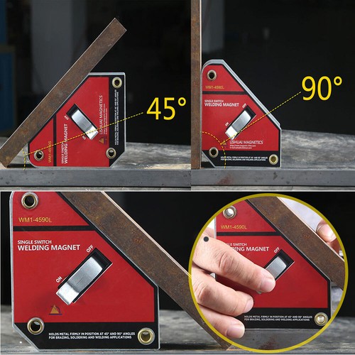 Magnetic Welding Clamp Holder Magnet Fixture w/ON/OFF Switch Welder 143LB 45/90° - Afbeelding 2 van 7