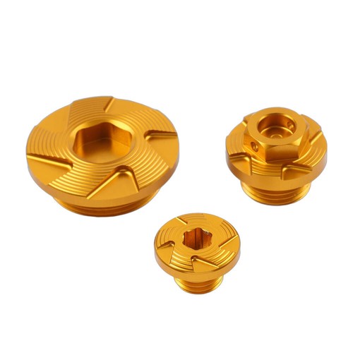 3pc Engine Timing Oil Filter Plugs Screw Bolt Set For Kawasaki KX250/450 KLX450R - Picture 5 of 11