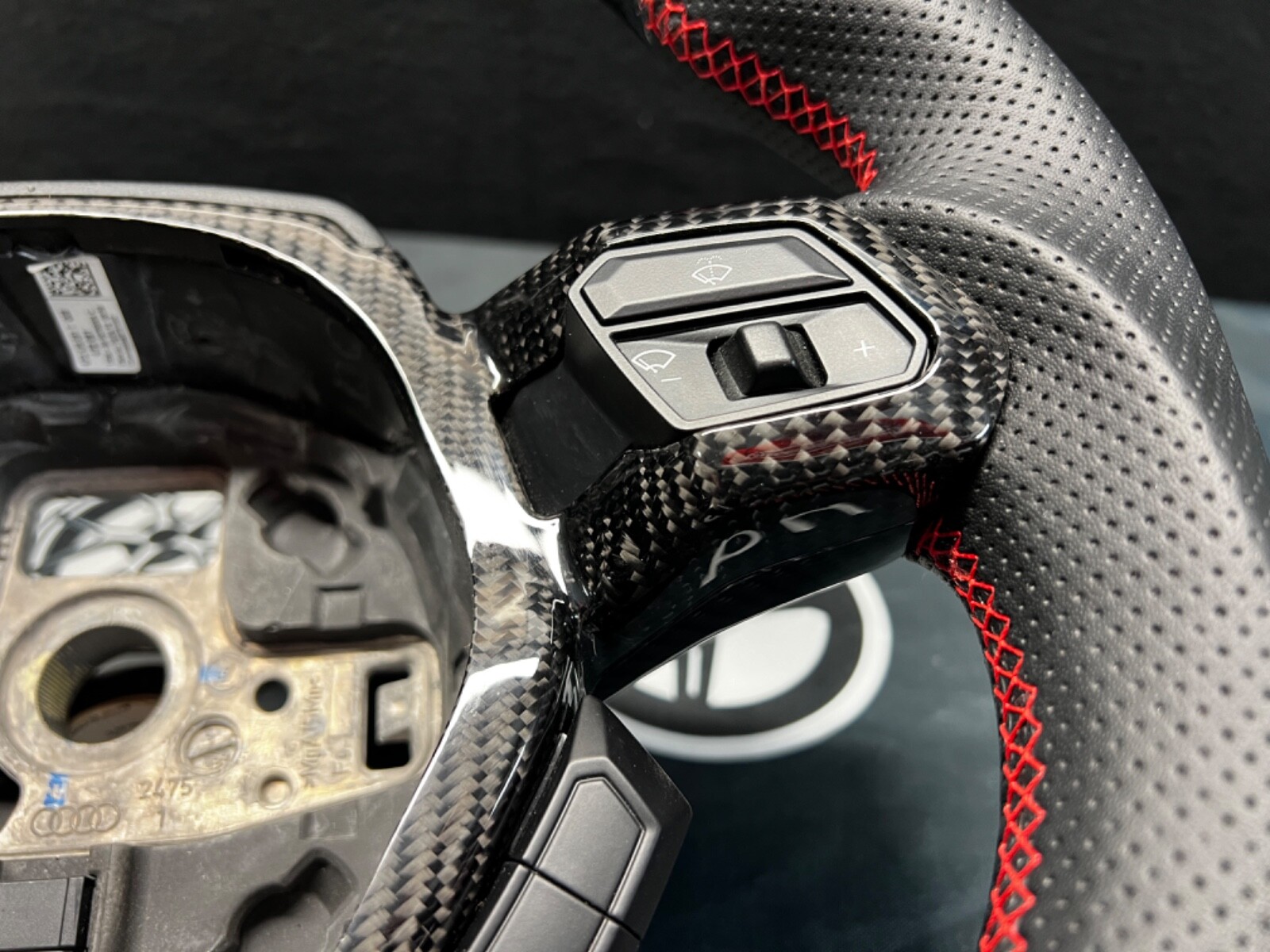 Lamborghini Bespoke Huracan Carbon Fiber Steering Wheel with Premium Leathers