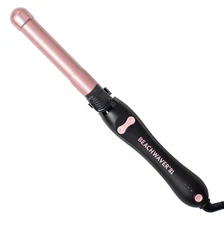 Rotating Curling Iron - 1 Inch Automatic Ceramic - Auto Shut Off (BW160) Pink
