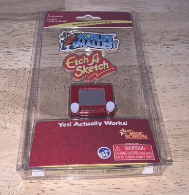 Worlds Smallest Etch A Sketch Working Mini Toy Hasbro Si