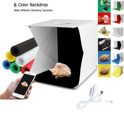 Mini Foldable Photography Light Box Shooting Tent w/ 6 Color Backdrop f Product