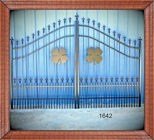 On Sale  1642 Driveway Gate 10' or 11' WD Inc Post Pkg Steel Home Security USA 